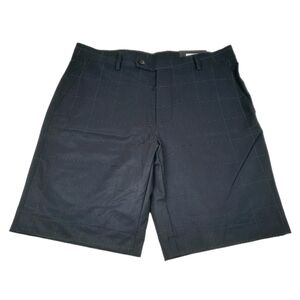 NWT Fairway & Greene Larson Tech Short Black Windowpane Golf Mens 34 Inseam 10.5